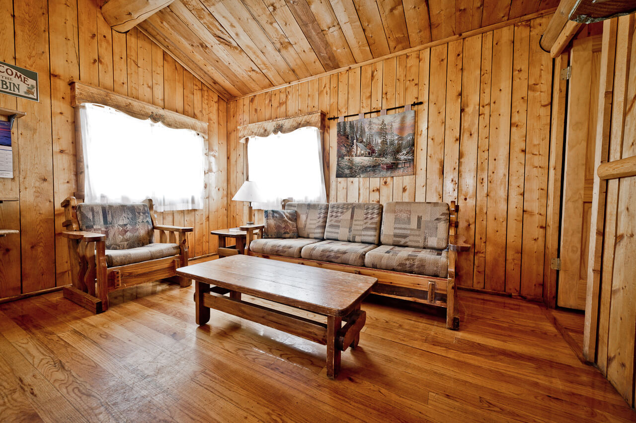 Wooden cabin lounge